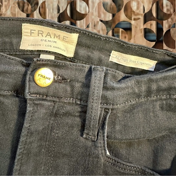FRAME Denim Black ‘Ali’ High-Rise Skinny Jeans Size 24 ASO Jennie Kim - Picture 6 of 16